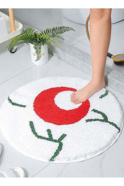 Gootoy Light Luxury Wave Flocked Non Slip Floor Mat Suitable for Bathrooms En...