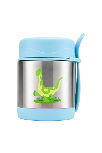 BONBON - Stainless Steel Food Jar With Spork - Dino - 300 ml