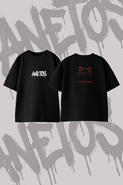 Anetos The Weeknd After Hours_2 Μπλουζάκι με στάμπα στην πλάτη, βαμβακερό, μα...