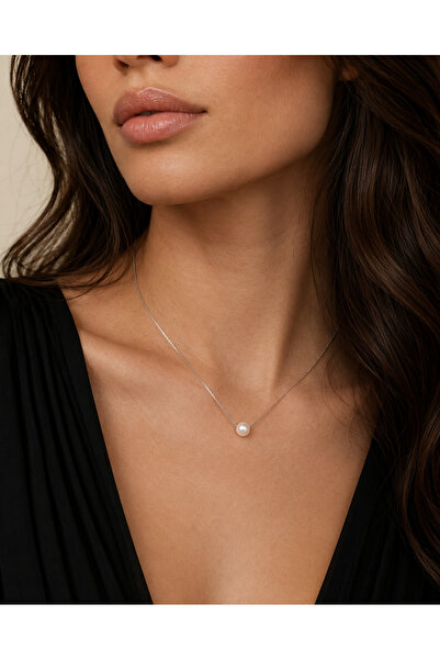 AMATI JEWELRY Ασημένιο κολιέ 925 με μαργαριτάρι – Perla Lumière