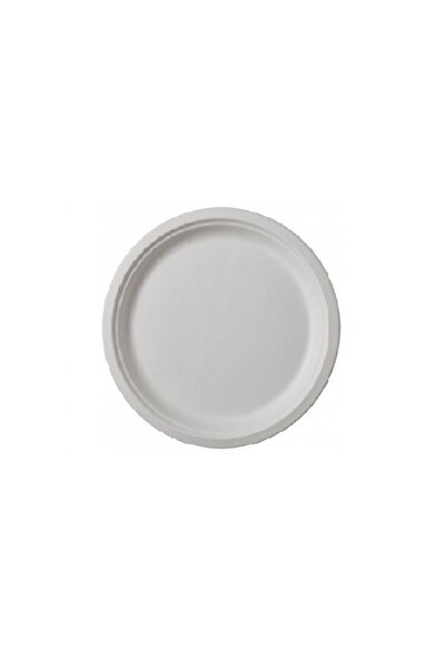 OEM Farfurie albă de 22 cm din trestie de zahăr, compostabilă (500 bucăți)