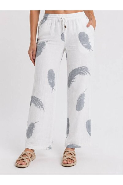 Heaven Ephesus Muslin Patterned Classic Pants-2025- Bird Pattern