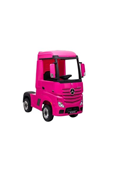 LEAN Mașină electrică Mercedes Actros 4x4 cu telecomandă, roz, scaune din pie...