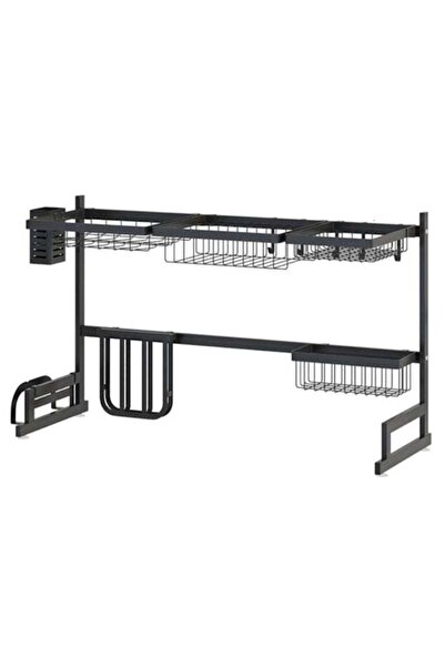 Generic Over The Sink Dish Drainer Drying Rack Black