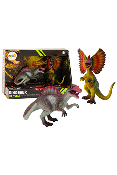 LEAN Set de figurine dinozauri, Spinosaurus și Dilophosaurus, 2 piese, 10 x 7...