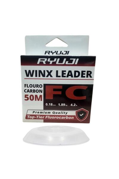 RYUJI WinX FC 50mt 0.18mm %100 Fluorocarbon Leader Misina