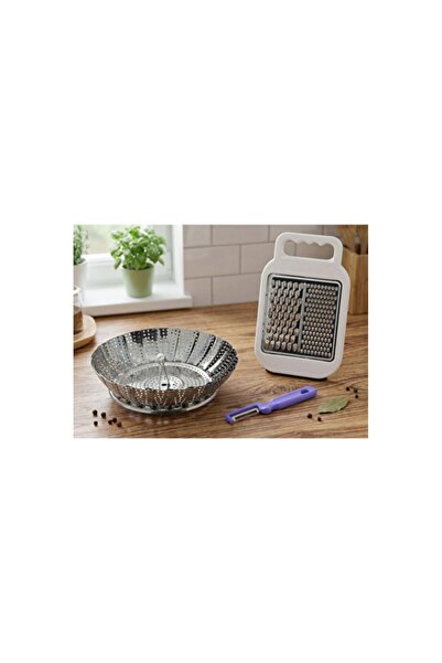 Empressco Collapsible Stainless Steel Steamer and Grater Set