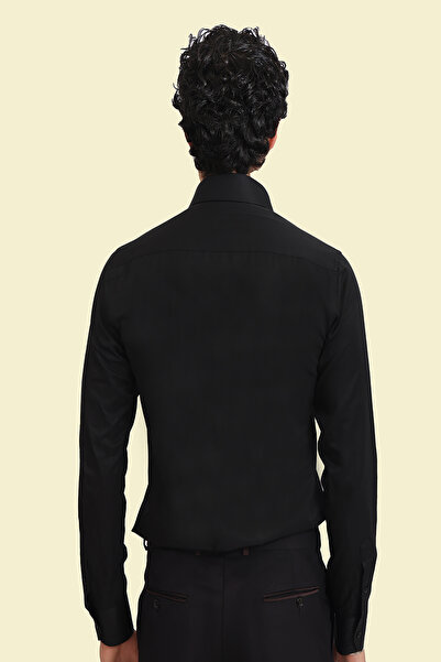 Picuardo Erkek Slim Fit Uzun Kollu Kolay Ütülebilen Pamuklu Düz İtalyan Gömlek
