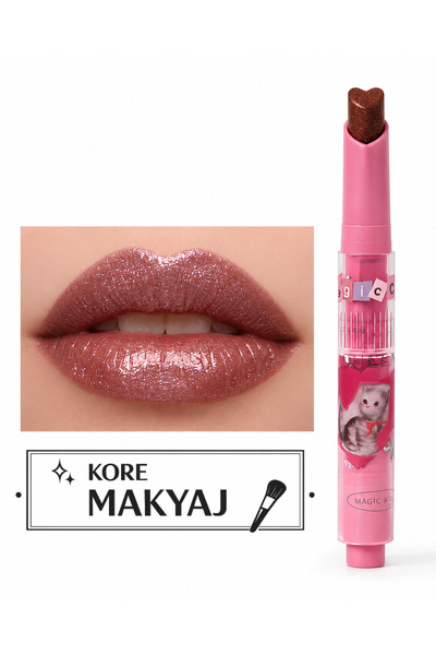 Kozmetik Magi̇c 05 Heart Tip Glitter Lipstick |   Moisturizing and Plumping E...