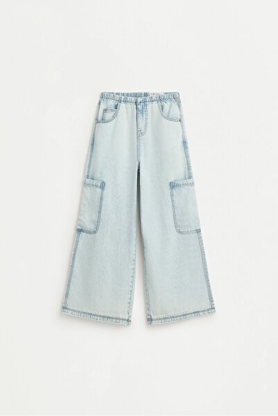 LEFTIES Geniş paça kargo jean