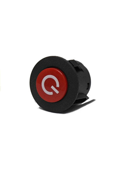 LEAN Buton de pornire/oprire pentru mașină cu baterie, 26 mm, negru / roșu, 776