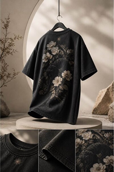 classy moda Unisex Colorful Oversize Printed T-Shirt Streetwear Comfortable F...
