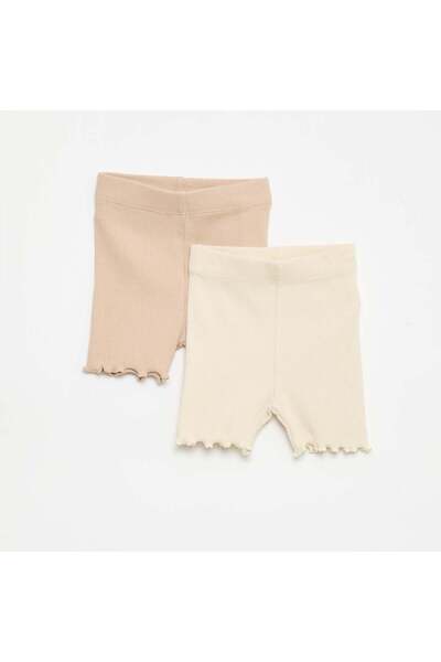 KIABI 2-Pack Ribbed Leggings BEIGE