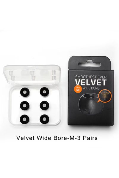 Choice5 M-3 Pairs ELOIT DIVINUS Velvet Wide Bore Silicone Earphone Eartips Fo...