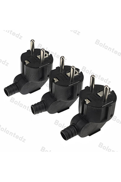 Choice8 4.8mm Black 3pcs Euro Plug Adapter Replacement 16A Male France Korea ...