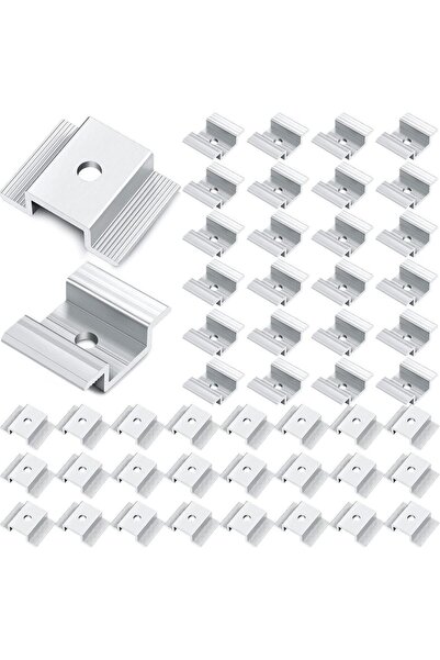 choice2 48pcs 48/24/12pcs Solar Panel Mid Clamps Photovoltaic Panel Bracket P...