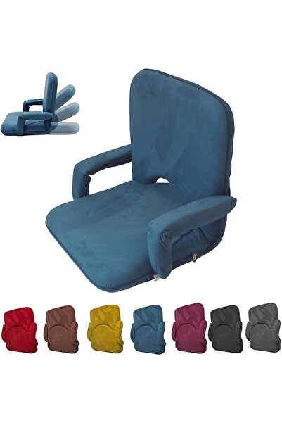 Cady One Foldable Foam Padded Floor Chair with Adjustable High Back Comfortab...