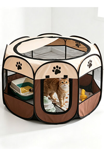 KidLe Foldable Dog Playpen Cat Playpen Dog and Cat Fence Indoor/Outdoor