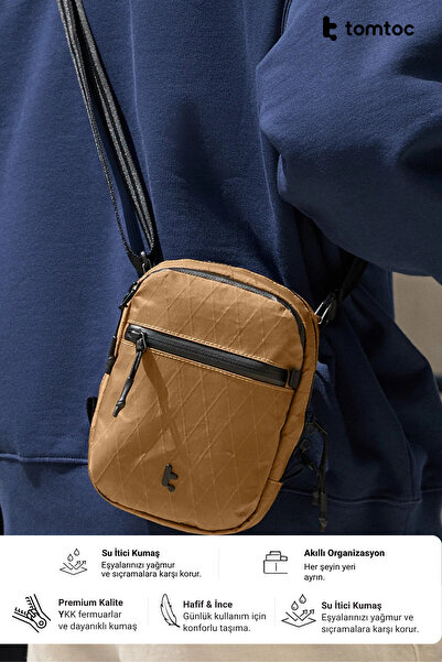 Tomtoc Aviator X-Pac Series T37 1.3L Brown Hand and Shoulder Bag - T37S1Y1