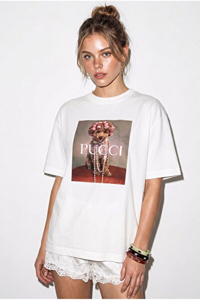 Hiccup LUCCI Tricou Oversized Din Bumbac Cu Imprimeu