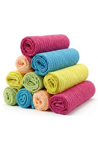 Duravel 10Pcs 30x40cm Multicolour Cleaning Cloth, Car Wash Towels, All-Purpos...