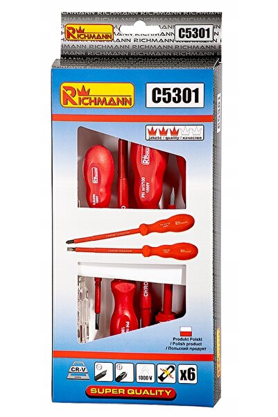 richmann Șurubelnițe izolate electric 1000V 5 bucăți Set de șurubelnițe și te...