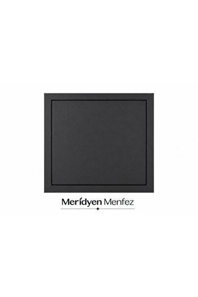 Meridyen Menfez 35X35 Matte Black Aluminum Infill Cover Push-To-Open