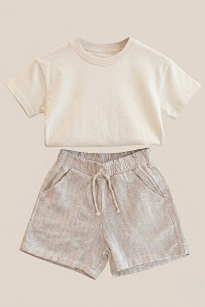 lilico Children's 100% Cotton Interlock T-Shirt and Muslin Shorts 2-Piece Sum...