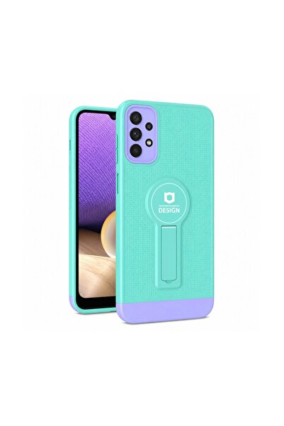 DARA Θήκη Armor Design με Βάση για Samsung Galaxy A32 4G, Μπλε/Μωβ, Αυτόματο ...