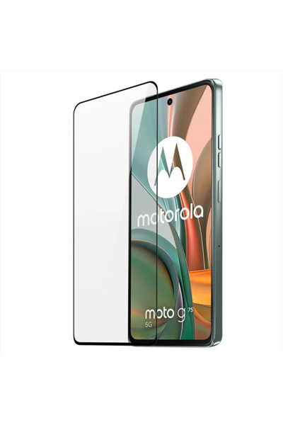 Techwave 5D Σκληρυμένο Γυαλί Πλήρους Κόλλησης για Motorola Moto G75 μαύρο