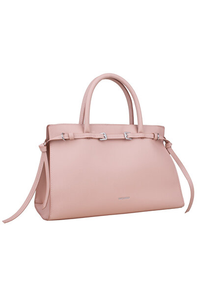 Duki Daso Pink Detailed Leather Look Women's Hand & Shoulder Bag | Summer Mt1512 Pink