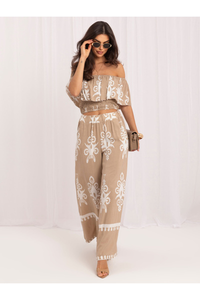 Italy Moda Compleu Dama Fara maneci, Boho, ITALY MODA, Bej Model MO-KM126175.85