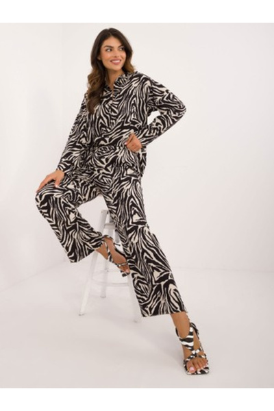 Italy Moda Compleu Dama Maneca lunga, Animal print, ITALY MODA, Ecru Model DH...