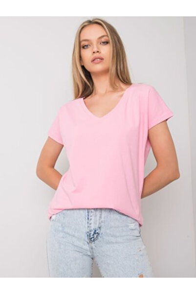 Basic Feel Good Tricou Dama Mini, Decolteu in V, BASIC FEEL GOOD, Roz Casual ...