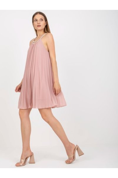 Italy Moda Γυναικείο Φόρεμα, ITALY MODA, Πολυεστέρας, Ίσια γραμμή, Ανοιχτό ρο...