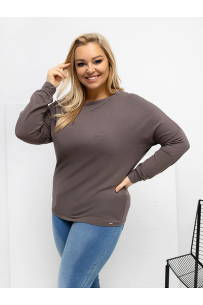Relevance Women's blouse, RELEVANCE, Mikromodal, Long sleeve, Brown, model RV...