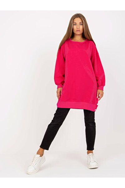 rue parıs Hanorac Dama Maxi, Rochie dreapta, RUE PARIS, Fucsia Model RV-TU-80...