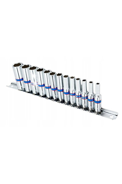 King Tony Set de chei tubulare NASADEK 1/4'' lungi 4-14mm hexagonale, 13 pies...