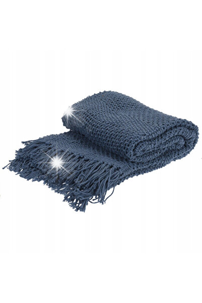 Home Styling Collection Pătură din bumbac pentru living și dormitor, cu franj...