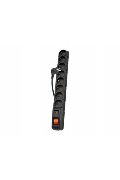 NO BRAND Prelungitor cu 8 prize 5m Acar S8 negru