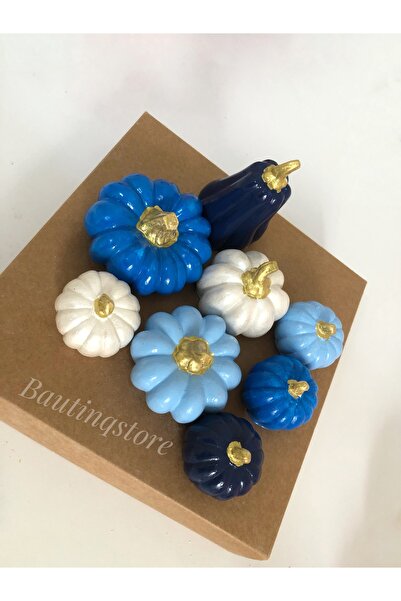 Bautinq Store Balkabağı Dekor Set Beton kabak 8 li Set Halloween Pumpkın