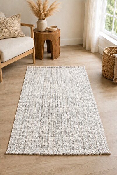 Bikaya Home Doğal Jüt Kilim 80x150 cm | Bohem, Rustik ve İskandinav Tarz | Sa...