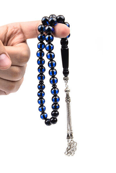 NAMAT Exclusive 33 count prayer beads made from amber dust used for dhikar, i...