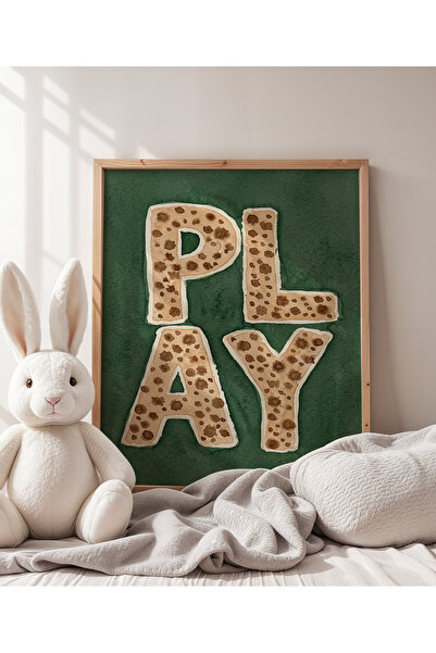 Creatick Design Masif Ahşap Çerçeveli Çocuk Ve Bebek Odası MDF Tablo İskandin...