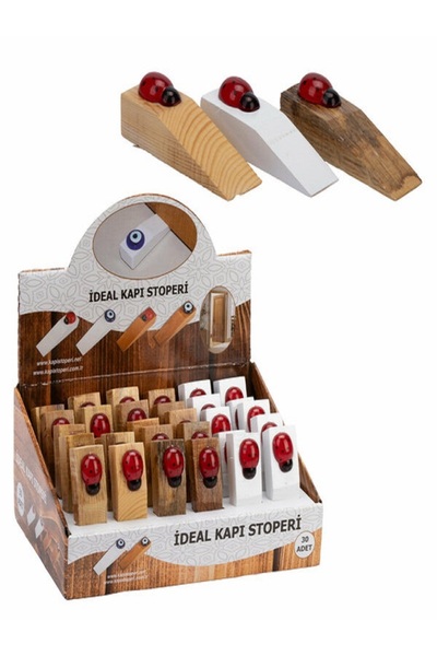 EKO Millioncum Wooden Ladybug Door Stopper White 2 Pieces