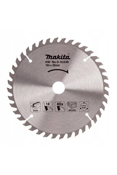 MAKİTAMİ Disc de tăiat lemn 165 x 20, 40 dinți, ferăstrău economic pentru lem...