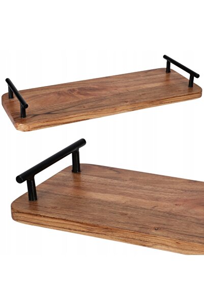 Excellent Houseware Tavă TACA cu mânere metalice pentru servirea gustărilor, ...