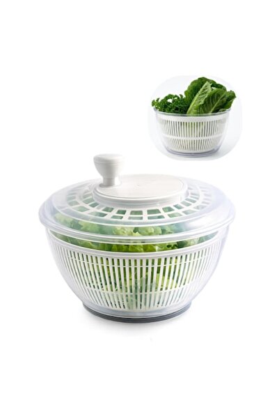 PlastArt Centrifugă manuală pentru salată 4.75L, cu mâner rotativ ergonomic, ...