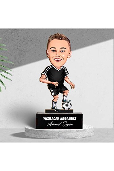 hediyemen Futbol Aşığı Çocuk Karikatürlü Biblo
