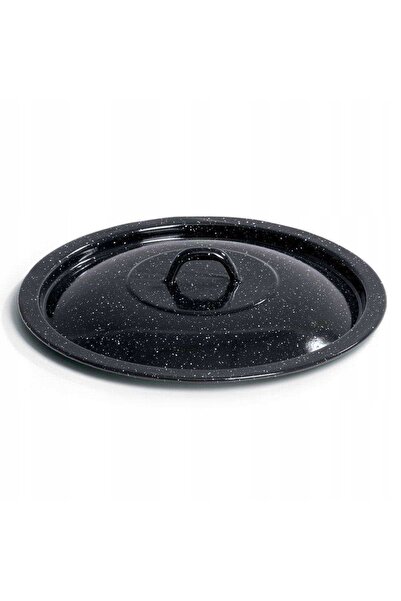 Orionis Capac pentru oală hongră emailat, negru, solid, ORION, 40 cm